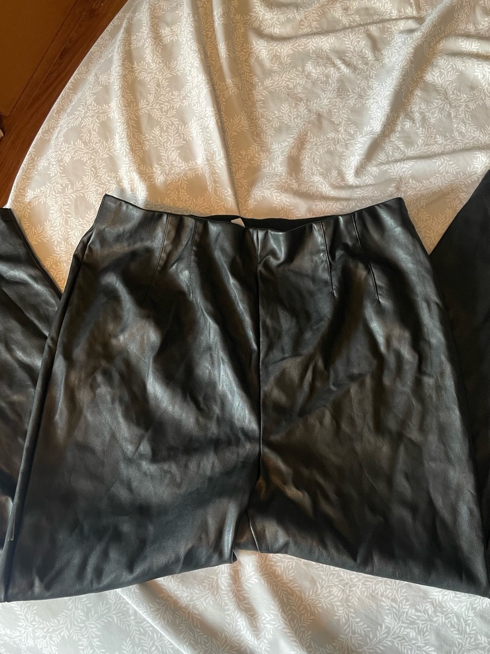 OPHELIA Black Faux Leather Pants